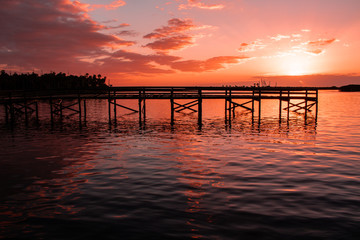 Fototapeta na wymiar Sunset on the Gulf of Mexico