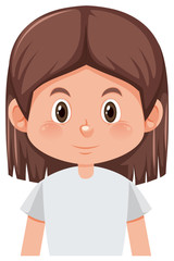 A brunette girl character
