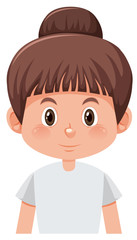 A brunette girl character