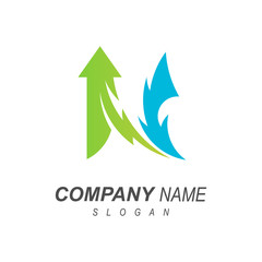 flash letter n logo, letter n with thunder