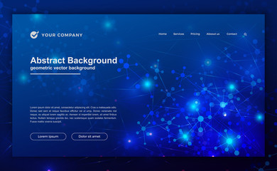 Technology, science, futuristic background for website designs. Abstract, modern background for your landing page design. Header for website.