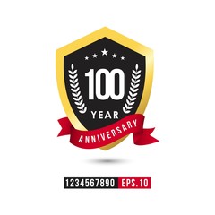 100 Year Anniversary Vector Template Design Illustration