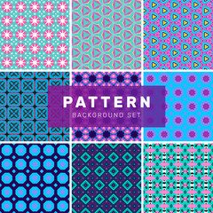 Set of geometric abstract patterns. Decorative background for cards, invitations, web design