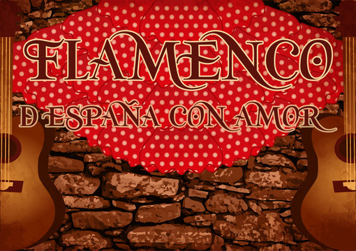 Flamenco party invitation banner. vector illustration