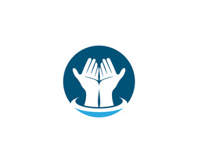 Fototapeta na wymiar Hand Care Logo Template vector icon Business