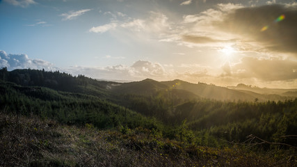 Mountain Overlook During Sunset