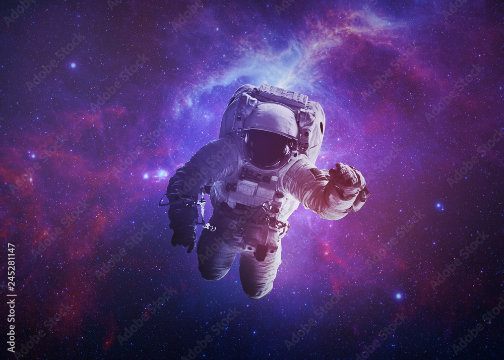 Canvas Prints astronaut afloat - elements of this image furnished by nasa