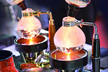 Syphon Coffee Maker Cafe coffee, Coffee Shop Work