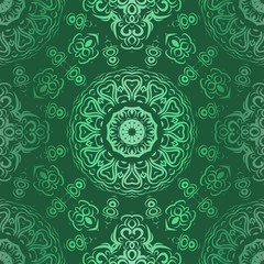 Floral Pattern, Green color Design. For Design background, paper, fashion print. Vector Illustration