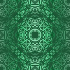 Floral Pattern, Green color Design. For Design background, paper, fashion print. Vector Illustration