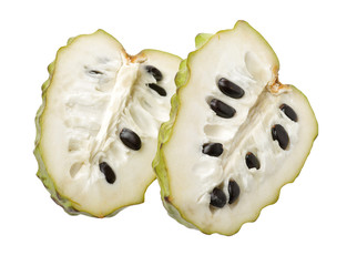 Custard apple isolated on white background,annona
