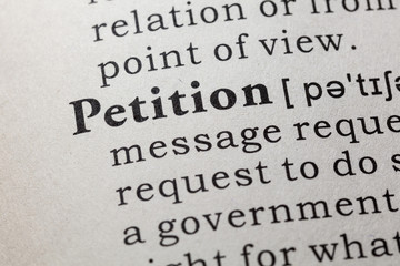 Obraz premium definition of petition