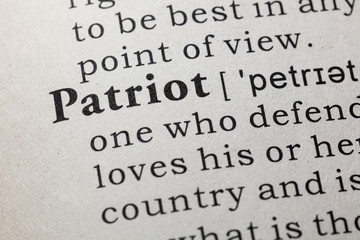 Obraz premium definition of patriot