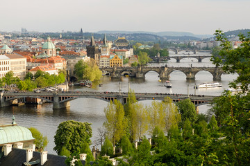 blick über die Prager Brücken wie Karlsbrücke