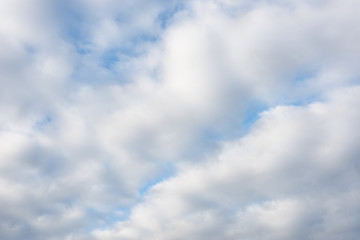 white clouds on blue sky