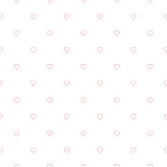 seamless pattern with hearts pink white