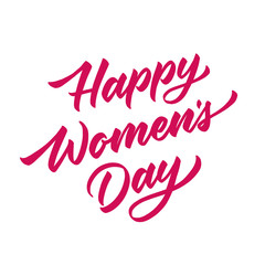 Vector happy womens day lettering hand drawn
