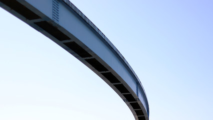 Fototapeta premium Rail bike rail against&nbsp;the&nbsp;winter sky