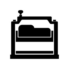 Stationary industrial woodworking planer - Vector