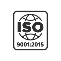 ISO 9001 certified symbol - Vector - obrazy, fototapety, plakaty