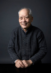 Portraits of Asian Chinese people, elderly people. indoors