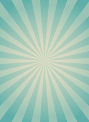 Sunlight retro narrow vertical background. Pale blue and beige color burst background.