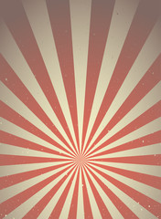 Fototapeta premium Sunlight retro vertical grunge background. red and beige color burst background. Vector illustration.