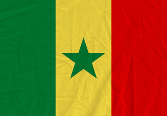 Senegal grunge flag