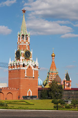 Fototapeta na wymiar Spasskaya tower, Moscow Kremlin