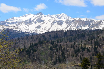 panoramic view of the mountains