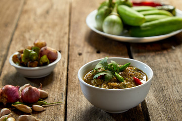 thai food Fermented fish spicy dip.
