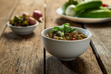 thai food Fermented fish spicy dip.