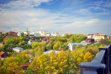 Top view of old district at Vladimir city. Russia