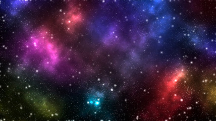 Colorful nebula background. Stars texture. Space wallpaper