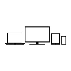 device icon, tv, laptop, tab, mobile icon vector