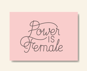 card with powerful message hand made font