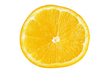 citrus slice, ripe orange isolated on white background