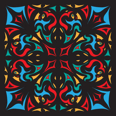 decorative abstract tiled eastern mediterranian scarf pattern
