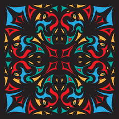 decorative abstract tiled eastern mediterranian scarf pattern
