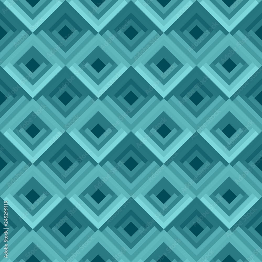 Poster Geometric Seamless Pattern in Blue Color. Abstract Repeating Bg.