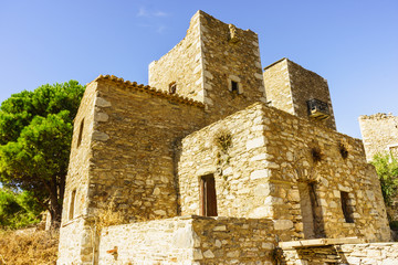 Tower houses in Vathia Greece Mani Peninsula