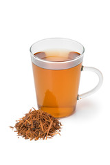 Glass with fresh made Lapacho tea or Taheeboo