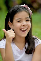 Filipina Youth With Thumbs Up