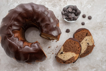 Traditional chocolate gugelhupf 