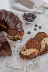 Traditional chocolate gugelhupf 