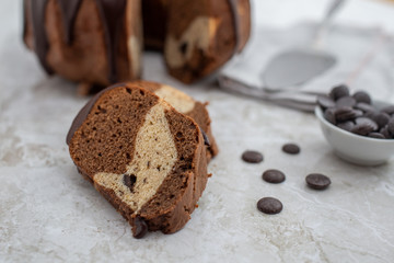 Traditional chocolate gugelhupf 