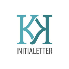 Initial letter KK logo concept design. Symbol graphic template element