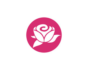 Rose flower Logo Template icon