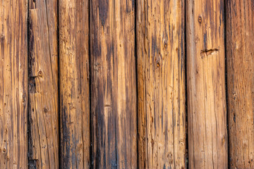 Weathered timber log fence background texture