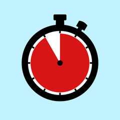 Stoppuhr Icon zeigt: 55 Minuten 55 Sekunden oder 11 Stunden